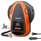 Teromas Tire Inflator Portable Air Compressor, Ac/dc Power (110V/12V), Orange New. Price: $34.83.