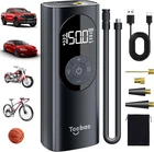 Tire Inflator Portable Air Compressor For Car,large Motor 2X Fast, Bike Pumps Wi New. Price: $60.11.