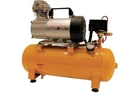 Portable Yellow Steel Piston Air Compressor With Pressure Gauge Open. Price: $400.00.