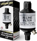 Lematec Air Compressor Water Separator - 1/4 Npt Inline 1.6" X 3.6" New. Price: $23.94.