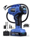 Smart Cordless Tire Inflator Portable Air Compressor Rechargeable 21V Battery... New. Price: $109.52.