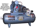 New Saylor Beall Horizontal 5 Hp Horse Power 80 Gallon Industrial Air Compressor. Price: $4299.99.