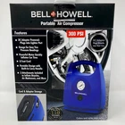 Bell Howell 300 Psi 12V Dc Premium Portable Air Compressor Blue + Attachments New. Price: $25.00.