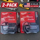 Milwaukee M18 Redlithium Xc 6.0 Extended Capacity Battery 2-PACK New. Price: $89.99.