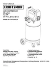Owner's Manual & Parts List Craftsman Portable Air Compressor - Model 921.169130 New. Price: $19.95.