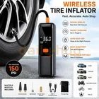 Tire Inflator Portable Air Compressor Cordless Pump Digital Display 150 Psi New. Price: $15.39.