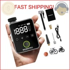 Workpro Mini Electric Bike Pump, 140 Psi Portable Bicycle Tire With Gauge, New. Price: $44.57.