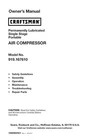 Owner's Manual & Parts List Craftsman Portable Air Compressor - Model 919.167610 New. Price: $19.95.