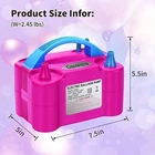 Growsun Electric Air Balloon Pump 110V 600W Blower Inflator For Garland Open. Price: $12.99.