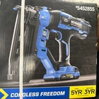 New Kobalt Xtr 24V Brushless 16GA Straight Finish Nailer Kit W/ Battery Charger. Price: $160.00.