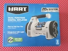 Hart 20-VOLT Cordless Dual Function Digital Inflator, Tire Pump New. Price: $59.98.