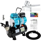 Gravity Master Airbrush Compressor With Tank Kit, Tip Sets 0.2, 0.3, 0.5MM New. Price: $169.99.