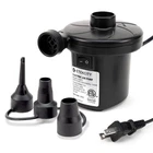 Portable Electric Air Pump Inflator/deflator With 3 Nozzles, 110-120 Volt, Black Open. Price: $6.00.