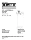 Owner's Manual & Parts List Craftsman Vertical Air Compressor - Model 921.16476 New. Price: $19.95.