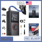 Powools Tire Inflator Portable Air Compressor, 150 Psi Cordless Bike Pump, Car New. Price: $41.99.