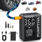 Pumptiva Tire Inflator Portable Air Compressor, 3X Faster Mini, Black New. Price: $46.90.