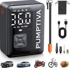 Pumptiva Tire Inflator Portable Air Compressor, 3X Faster Mini, Black New. Price: $27.99.