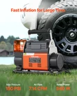 12V Heavy Duty Air Compressor, Auto-stop Portable Tire Inflator With Lcd Digita New. Price: $128.46.