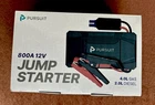 Pursuit 800A Car Jump Starter, 12V Battery Booster Pack, Portable Power Bank New. Price: $35.00.