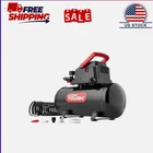 Hyper Tough Black 100 Psi Oil-free Portable Air Compressor 3 Gal, No Import Fee New. Price: $55.00.