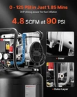 10-GALLON Air Compressor, 2HP 4.8 Scfm At 90PSI, 120V New. Price: $322.27.