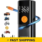 Teffim Portable Tire Inflator With Led Light - Car, Motorcycle, Bike New. Price: $55.99.
