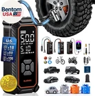 Tire Inflator Portable Air Compressor, 150PSI Dual Power - 6000MAH & 12V Dc, Cor New. Price: $58.43.