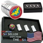 Wonder Woman Ww Logo Valve Stem Caps Tire Wheels Hero Cars New. Price: $45.97.