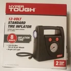 Brand New Box Hyper Tough 12-VOLT Standard Tire Inflaton 8 Minute Inflation. Price: $24.99.