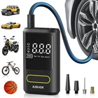 Jusuox Tire Inflator Portable Air Compressor, Bike Pump Digital Pressure Open. Price: $42.06.