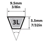 Mitsuboshi Fhp 3L310 General Utility V-belt 0.38 In. X For Fractional New. Price: $15.56.