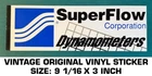 Superflow Corporation Dynamometers - Vintage Original Decal Sticker Engines Used. Price: $9.50.