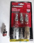 Husky 1/4 I/m Air Compressor Hose Coupler Plug 6 Pc Set 25% More Flow 1003211358 New. Price: $12.00.