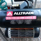 Air Compressor Alltrade Twin Stack W/50" Retractable Hose 3HP 5GAL 115PSI 120VAC Used. Price: $150.00.