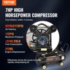 Vevor 7HP Gas Powered Air Compressor, 21 Gallon Horizontal Tank, New. Price: $1042.20.