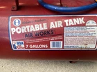 Air Works Portable Tank 7 Gal Steel Red, 125 Psi Max, Pressure Gauge Used. Price: $35.00.