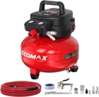 Ecomax Air Compressor 6 Gallon 150 Psi Pancake Portable Oil-free Tank With 10 Pc New. Price: $244.91.
