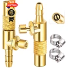 Lumiteco 2-PACK Screw Air Chuck With 1/4'' Barb End, Twist-on New. Price: $16.99.