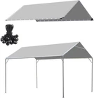 10X20 Carpa Reemplazo De Lona Cubierta Gris Con 44 Cuerdas Sticas Impermeable New. Price: $76.22.