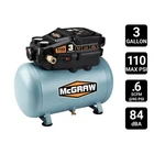 Mcgraw 3 Gallon, 110 Psi Oil-free Light-duty Hot Dog Air Compressor New. Price: $65.99.