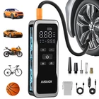 Jusuox Tire Inflator Portable Air Compressor Dual Power 150PSI - Black New. Price: $51.77.