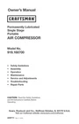 Owner's Manual & Parts List Craftsman Portable Air Compressor - Model 919.168700 New. Price: $19.95.