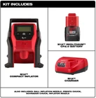 Milwaukee M12 Cordless Tire Inflator Kit W/ 2.0 Battery & Charger 2475-21CP New Open. Price: $119.98.