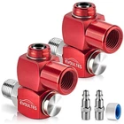 Evoultes 2-PACKS 1/4" Npt 360 Degree Swivel Air Hose Fittings, No Red, New. Price: $18.69.