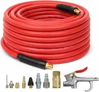 Dynamic Power 3/8-IN X 50-FT Premium Rubber Air Hose With 10-PIECE Accessory Kit New. Price: $33.99.