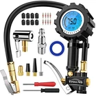 Digital Tire Pressure Gauge With Inflator, 0-250 Psi & 0.1 Res, Heavy Duty New. Price: $39.99.