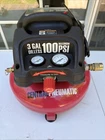 Central Pneumatic Air Compressor Gal 100PSI 1/3 Hp Comes With Long Hose Used. Price: $59.99.