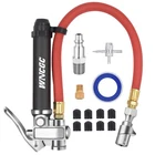 Wncgc 10-120 Psi Tire Inflator Gauge With Lock On Chuck And 12" Air... New. Price: $23.23.