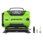 Greenworks 40V Inflator 160PSI, Two Power Source: BATTERY+12V Vehicle New. Price: $149.49.