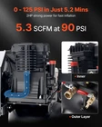30-GALLON Air Compressor, 2HP 5.3SCFM At 90PSI, 120V New. Price: $979.17.